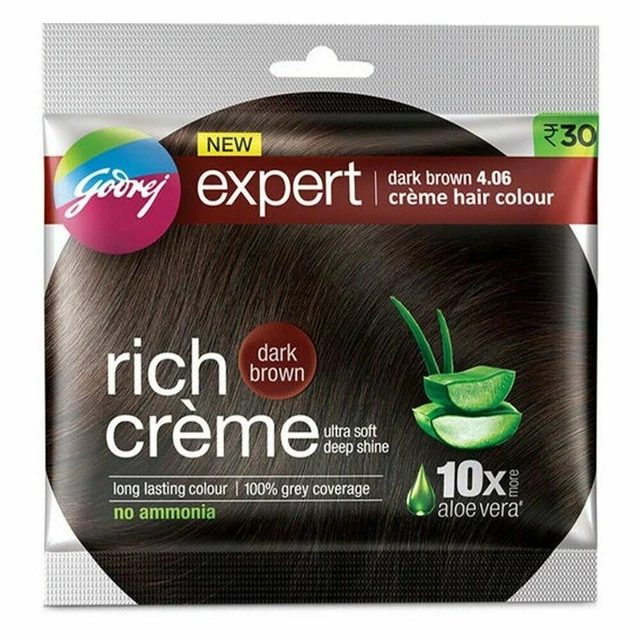 2 X GODREJ EXPERT Rich Cr me Herbal Hair Color 20g 20ml NATURAL