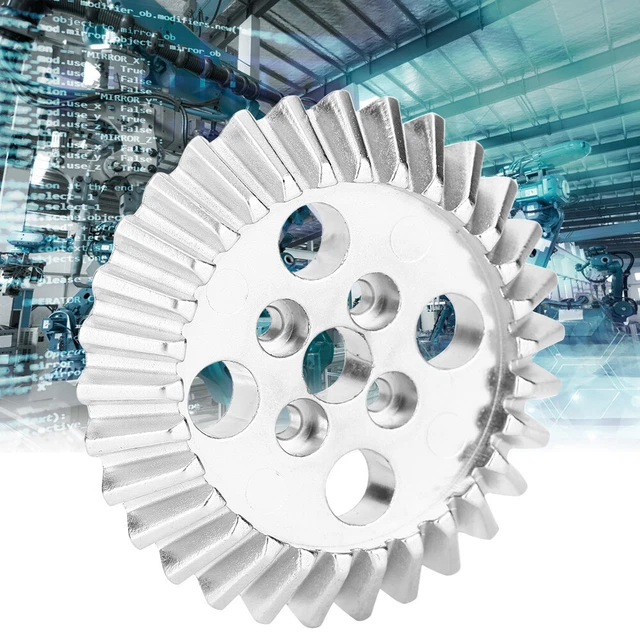 2 Sets Bevel Gear Zinc Alloy Aluminum Bearing 22mm Industrial Robot Parts