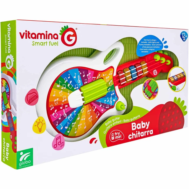 La Mia Prima Baby Chitarra Giocattolo Bambini con Luci e Suoni Eta' 12 mesi +