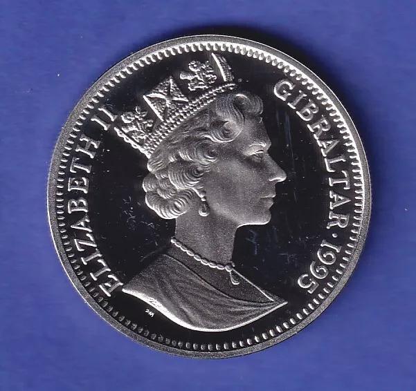 Gibraltar Silbermünze 14 ECU Triumphbogen 1995 PP