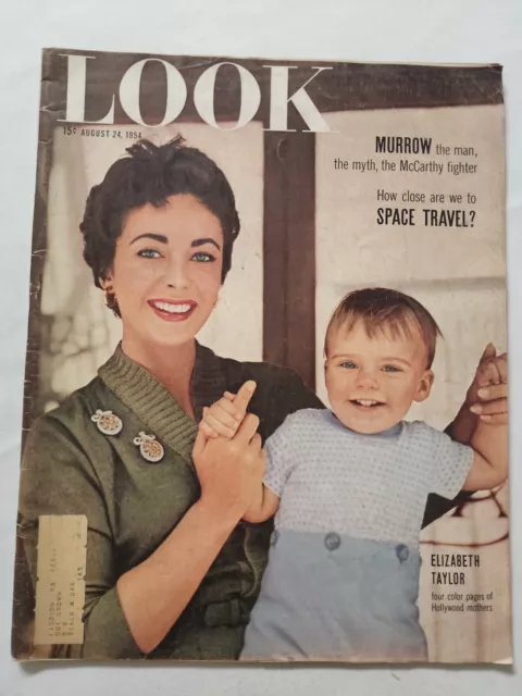 1954 August 24 LOOK How Close are we to Space Travel Elizabeth Taylor (MH210)