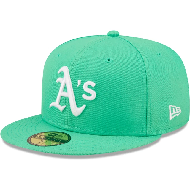 Men's New Era Green Oakland Athletics Logo 59FIFTY Fitted Hat