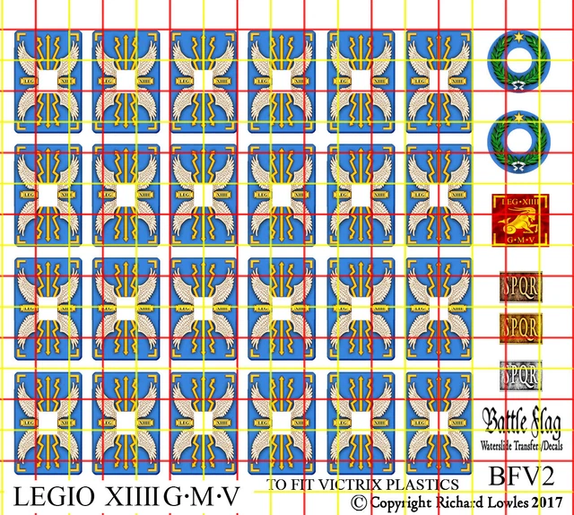 SHIELD DECALS FOR Victrix Early Imperial Roman Legionaries. Legio XIIII ...