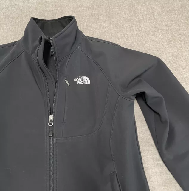 THE NORTH FACE Womens Jacket Small Black Fleece Lined Full Zip Light ...