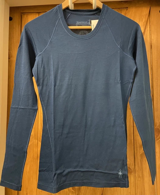 Smartwool Womens Merino 150 Base Layer Crew Long Sleeve-XS Indigo Blue