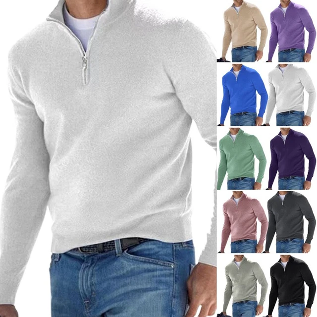 Maglione Uomo Collo Alto Tartaruga 100% Cotone – Manica Lunga Invernale – Prodotto UK