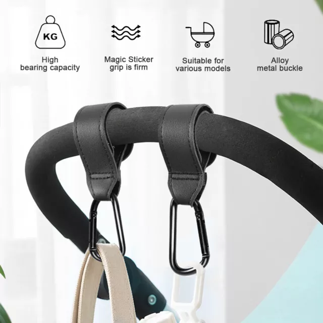 Reusable Pram Hanging Toy Wear Resistant Bag Clip Baby Stroller Hook Travel
