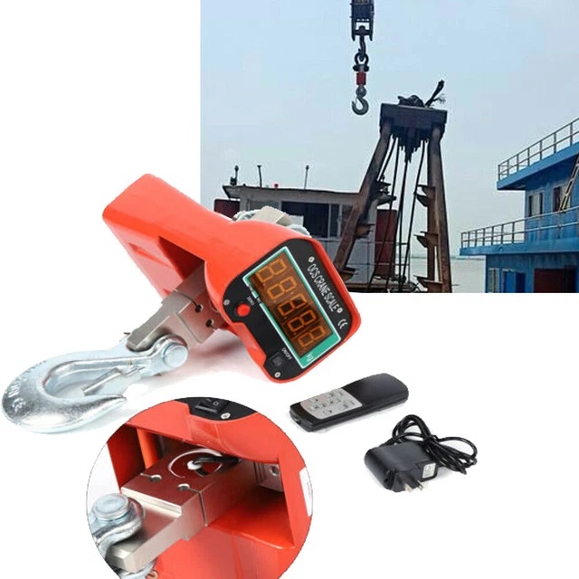 6600lbs/3T Industrial Digital Hanging Scale LCD Display Heavy Duty OIML III NEW