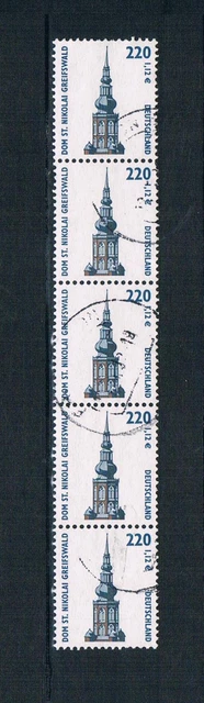 Bund Mi.nr. 2157 R als 5er-Streifen,Freim. Sehenswürdigkeiten (XXIV),gestempelt