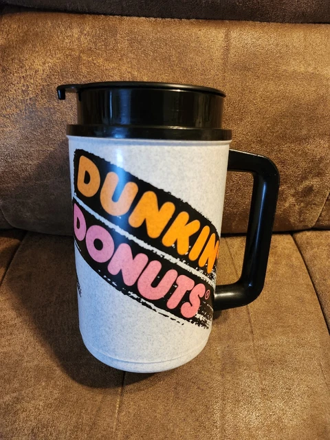 Dunkin' Donuts Coffee Thermos Whirley Insulated Mug Cup with Handle 90's NEW