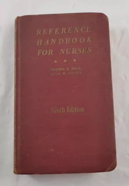 VTG 1950 Reference Handbook for Nurses Ninth Edition Hard Cover