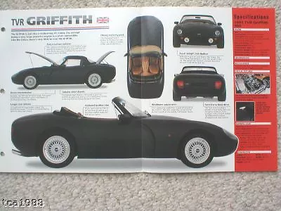 TVR GRIFFITH SPEC SHEET/Brochure/Pamphlet/Catalog:1993,