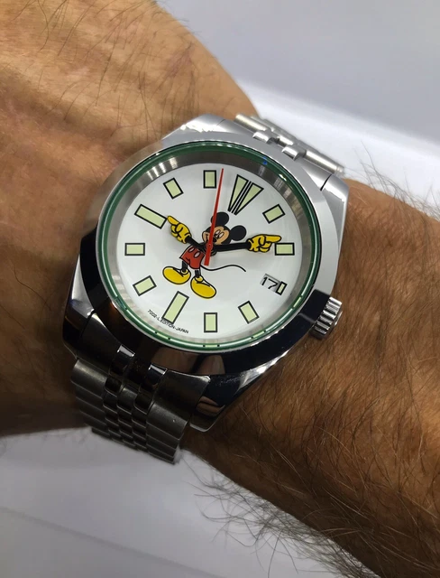 CUSTOM MICKEY MOUSE 7002 Dial Mod Seiko NH35 Automatic Movement