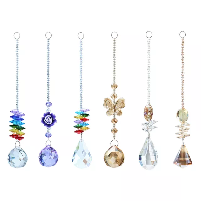 Prism Ball Crystal Suncatcher Pendant Colorful Hanging Drops Garden Decoration