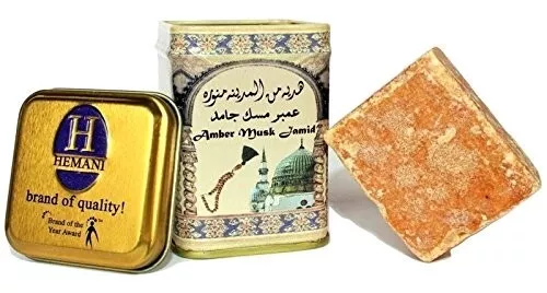 Original HEMANI Amber Musk Jamid Misk Arabische Parfüm Duftstein Alkoholfrei