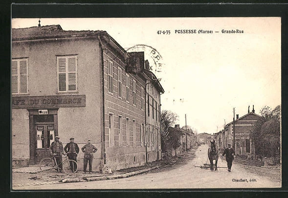 CPA Possesse, Grande-Rue, 1935 Street View
