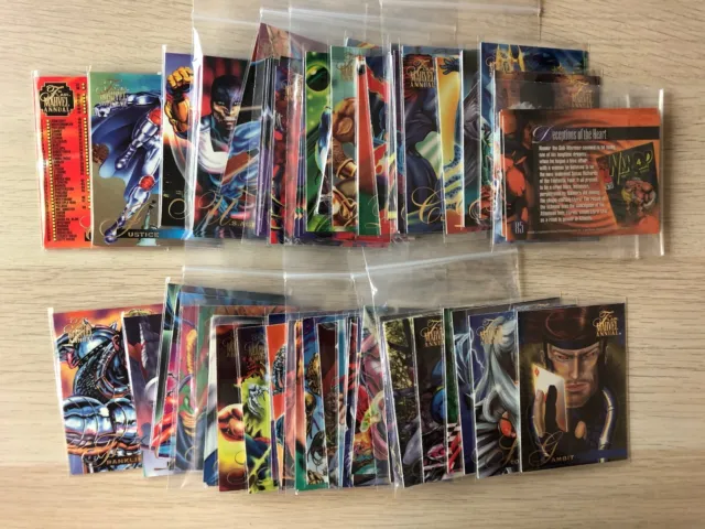 Flair '95 Marvel Annual trading cards base set single cards by Fleer 1995 Marvel