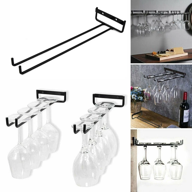 New Wine Glass Rack Holder Stemware Hanging Under Cabinet Stemware Holder Hanger