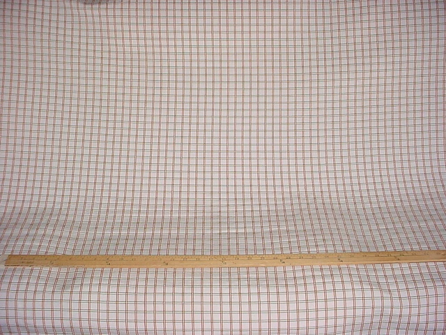 2-3/8Y Robert Allen White / Petal / Yellow / Green Check Plaid Upholstery Fabric