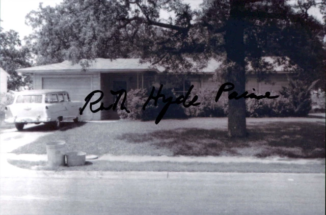 Ruth Hyde Paine Signed 4x6 Photo Lee Harvey Oswald John F Kennedy Assassination