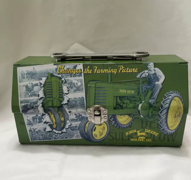 John Deere Tractor Tin Box Company 9 x 4 inches Tool Box Toy Box