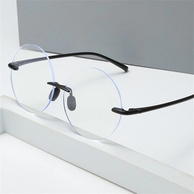 HIGHDEFINITION COMPUTER GOGGLES Round Frame Eyeglasses Women Men 15.