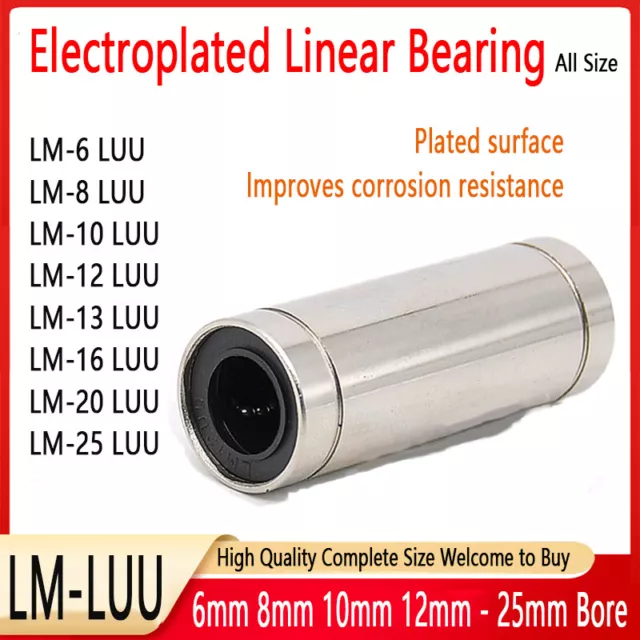 3D Printer - LM6LUU - LM25LUU Electroplated Long Linear Bearing - Reprap CNC