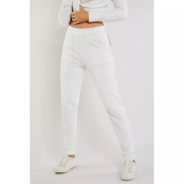 Anatomie White Pants Joggers French Terry Work Comfort Travel Soft Stretch XL