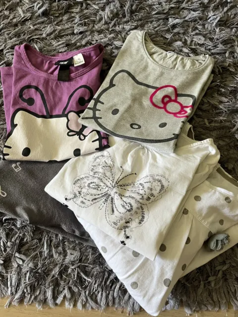 Paket Mädchen Leggins Tshirts Hello Kitty H&M Verbautet Tunika 122