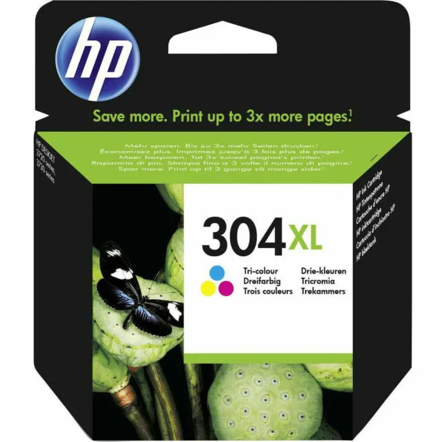 Genuine HP 304XL Colour Ink Cartridge N9K07AE for HP OfficeJet 2630- 2620 box!