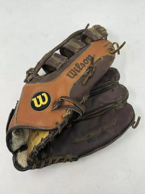 Wilson Pro Staff Gold Leather Baseball Glove A2301 Right Hand Throw RHT Deer Tan