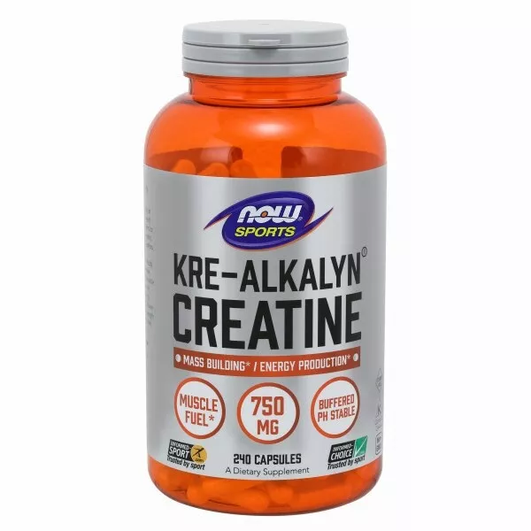 Kre-Alkalyn Creatina 750mg 240 Tapas Por NOW Foods