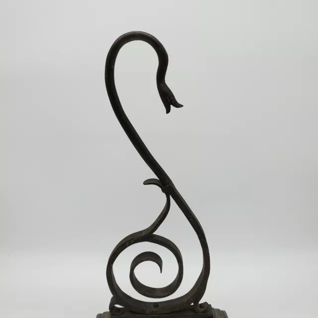 Antique Scroll Wrought Iron Architectural Salvage Bracket Corbel Goose Tulip