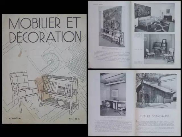 Mobilier Et Decoration N°6 1950 Jacques Adnet, Florentin Brigaud, Royere Mategot