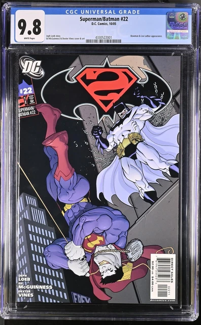 Superman/Batman 22 CGC 9.8 2005 4330522001 1st Batman Beyond Bowman & Lex Luthor
