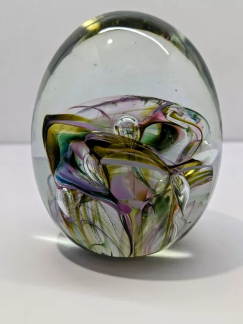 Art Glass Paper Weight Attributed To Roberta Easton Glass Unsigned