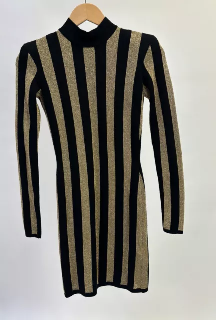 Women's Balmain Dress - Size 36/UK Size 8 - Black & Gold