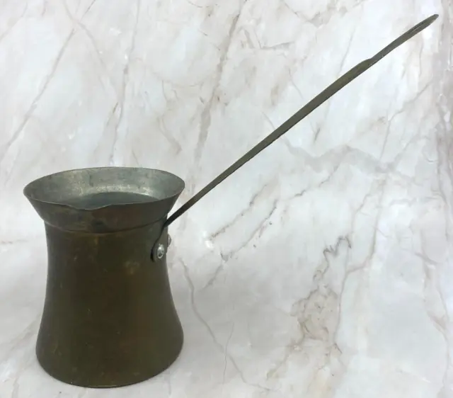 Lebanon Brass Long Handled Cup Pot Ladle Dipper Coffee Tea Chocolate Turkish