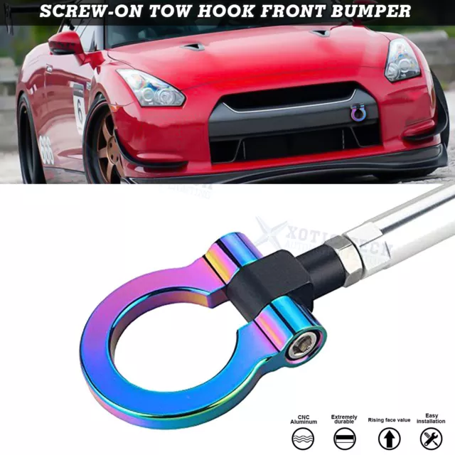NEO CHROME JDM Style Front Bumper Tow Hook For Nissan 370Z 350Z