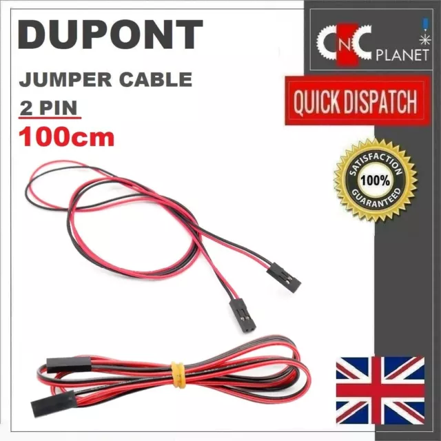 2 Pin Female to Female Jumper Wire Dupont pin Cable 3D printer stepper UK FAST