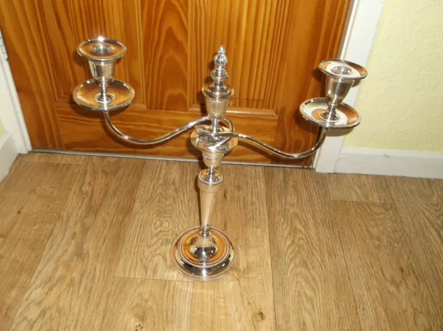 Vintage Large Silver Plate Candelabra Height 42 x 42 cm