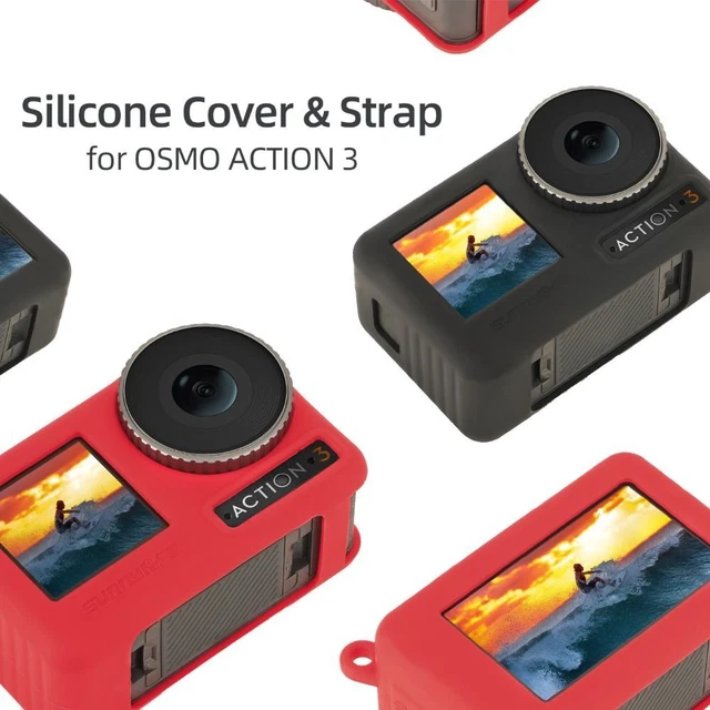 Housse de protection Avec lanière Cas Silicone Protecteur For DJI OSMO Action 3