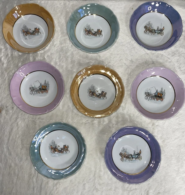 Lot De 12 Petites Assiettes à Dessert / Sous-tasses En Porcelaine Hertel Jacob