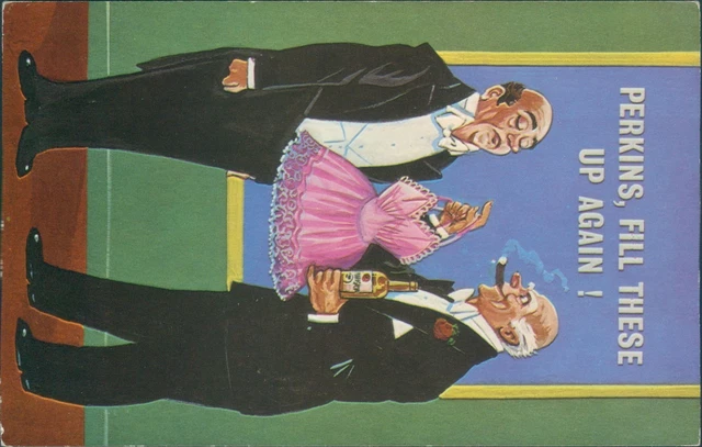 Comic risque 100055 rich man butler joke c6
