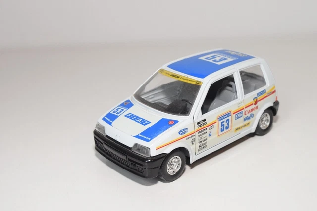 A55 1:24 Bburago Burago Fiat Cinquecento Rallye Rally White Nmint Condition Rare