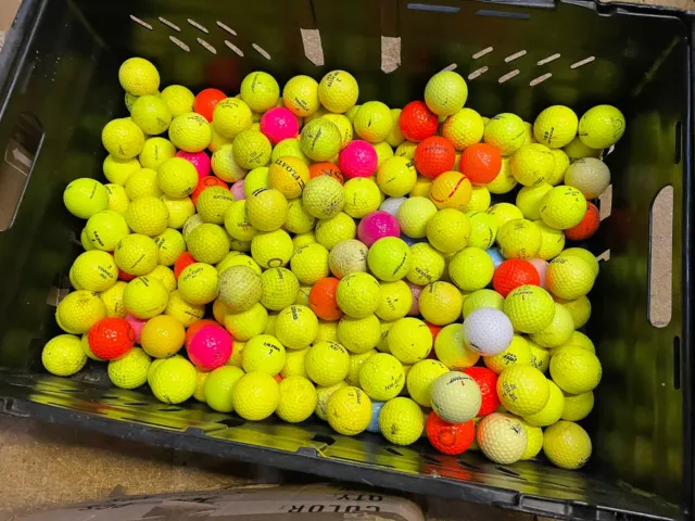 Golfball Restposten (200) gelb/orange/pink etc/guter Zustand/5548