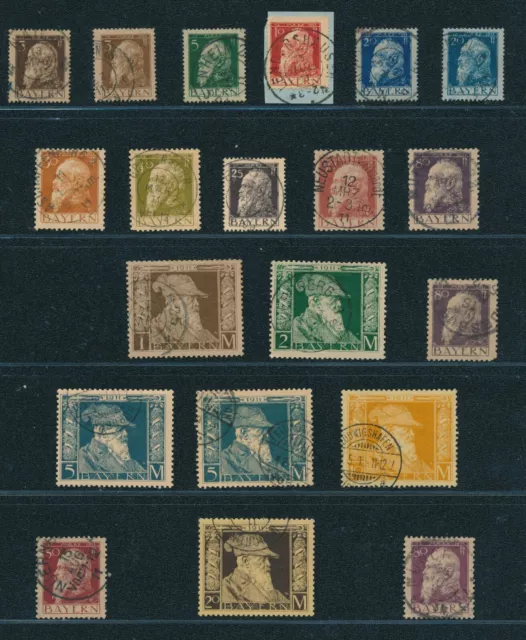 Bayern 1911, MiNr 76-91 I gest., überw. geprüft, Mi 400,-