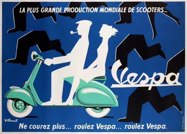 VESPA SCOOTER Rwsi - POSTER HQ 50x70cm d'une AFFICHE VINTAGE