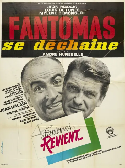 FANTOMAS - Affiche de Cinéma - Poster du Film - Louis de Funès