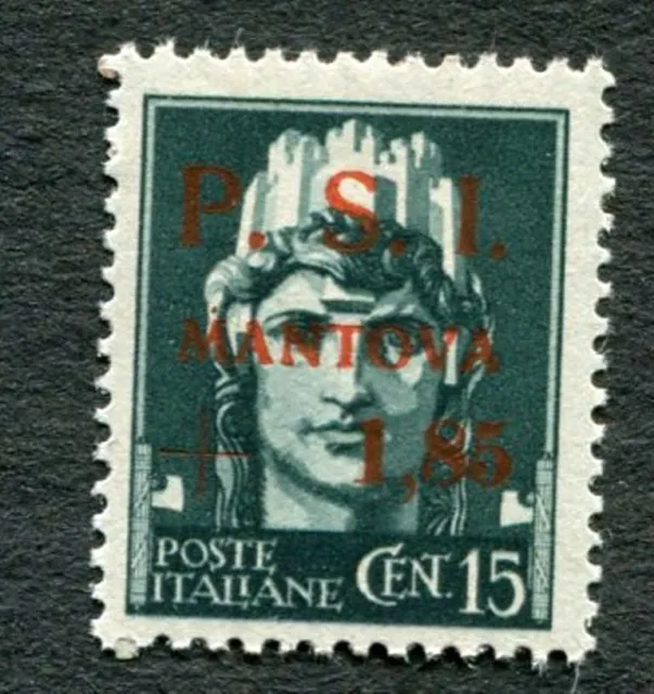 PSI MANTOVA 15c Italy first CITY ISSUE after FALL OF FASCISM - MNH/OG 1945 (185)